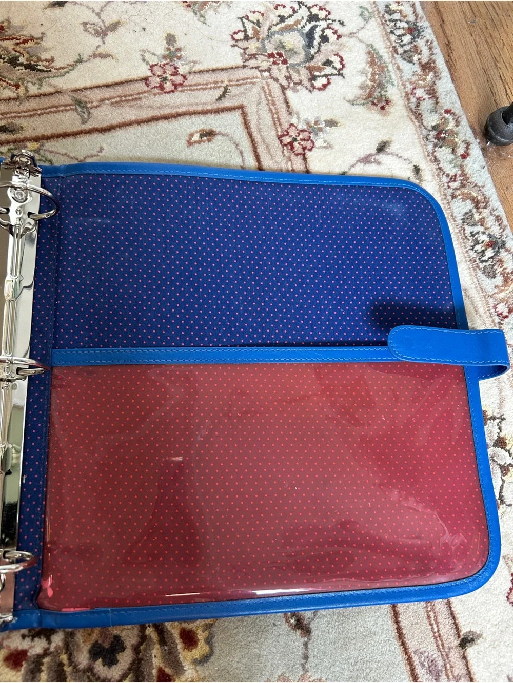 Juicy Couture Royal Blue and Pink Zip Binder